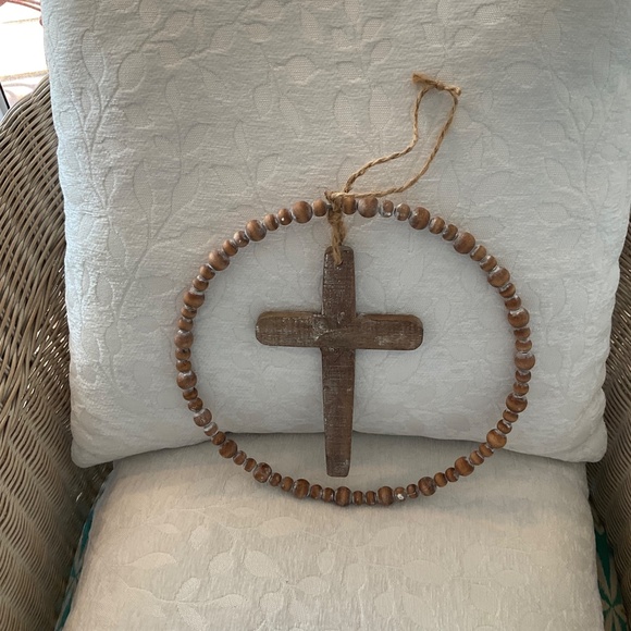 Boho Style Hanging Wooden Cross SOHA Living Hawaii - Picture 4 of 5